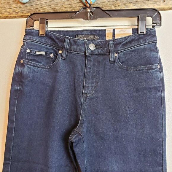 Prana Sienna Womens Jeans Skinny 4/27 x 31" Regular Stretch Mid Rise Deep Blue - Picture 7 of 14